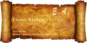 Eszes Alvina névjegykártya